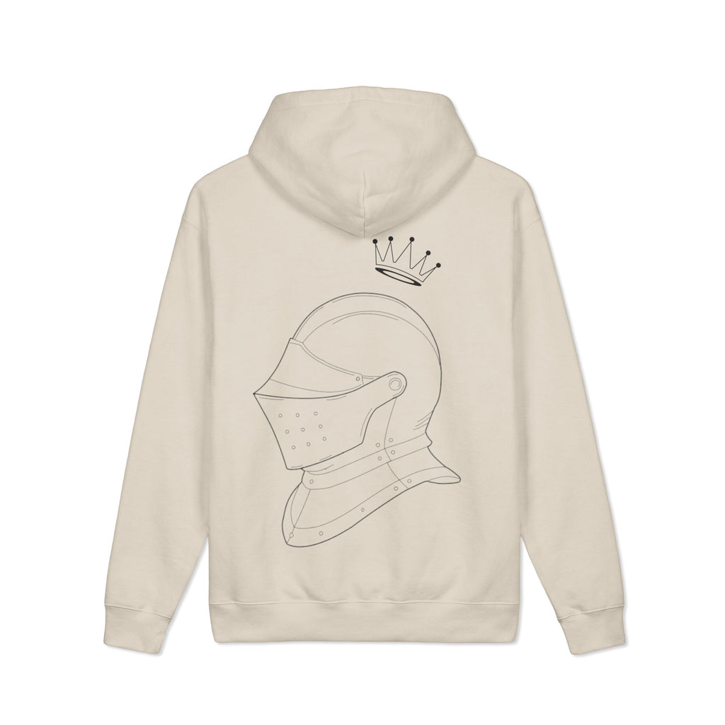 Warden One Valor Knight Helmet Hoodie — Minimalist Medieval Streetwear