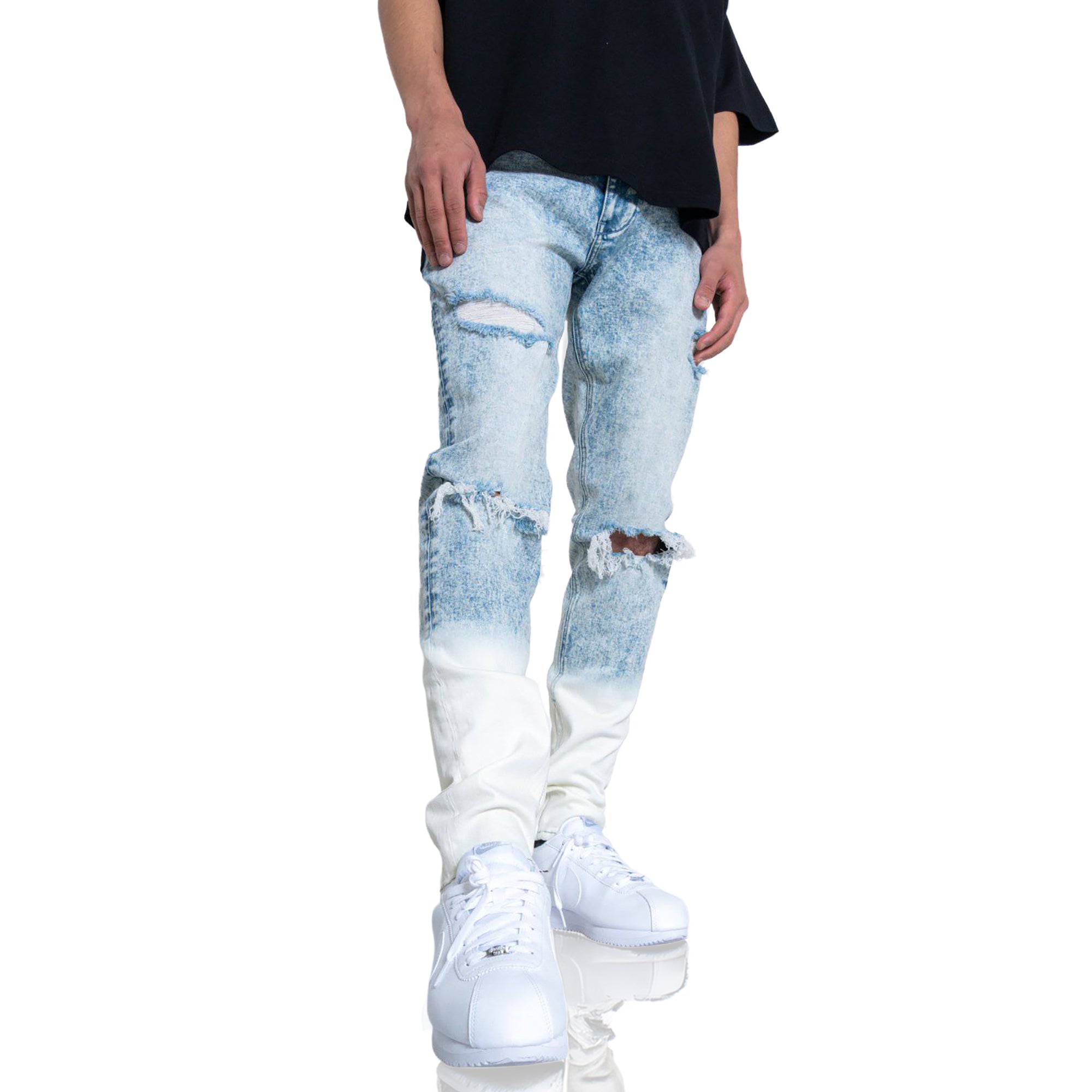 Acid washed Blue Jeans