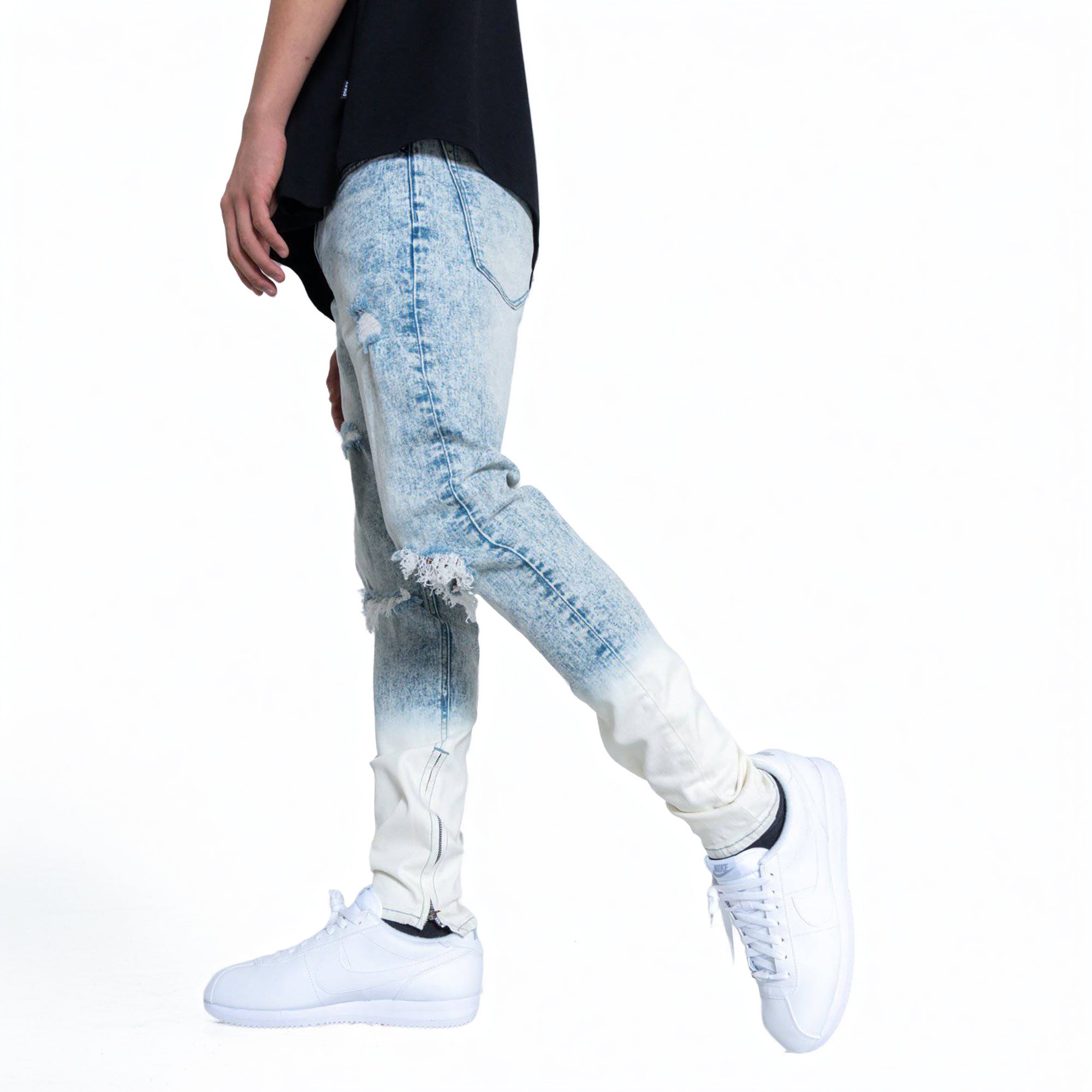 Acid washed Blue Jeans