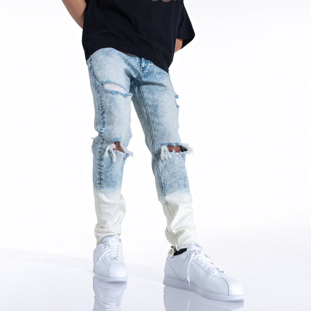 Acid washed Blue Jeans