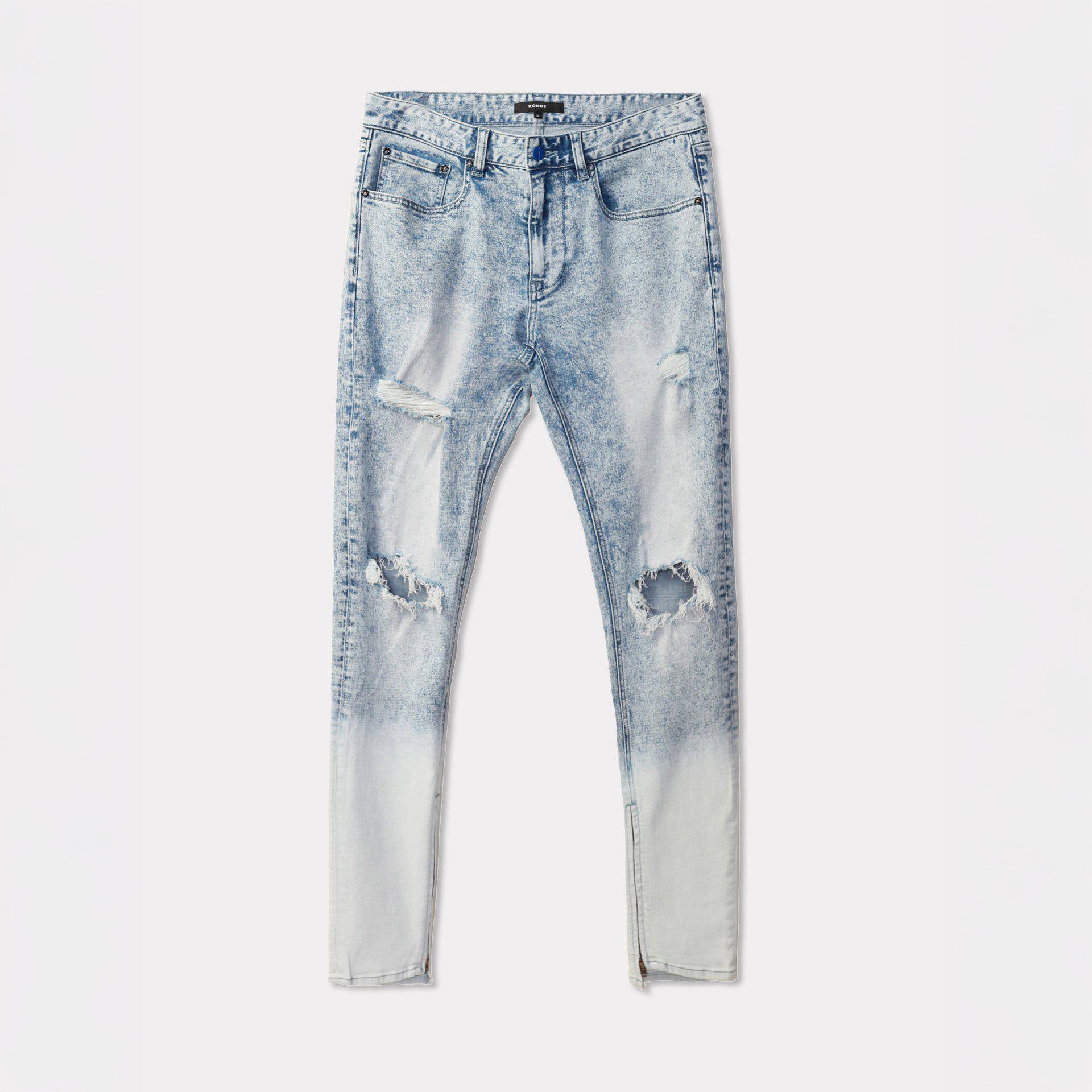 Acid washed Blue Jeans