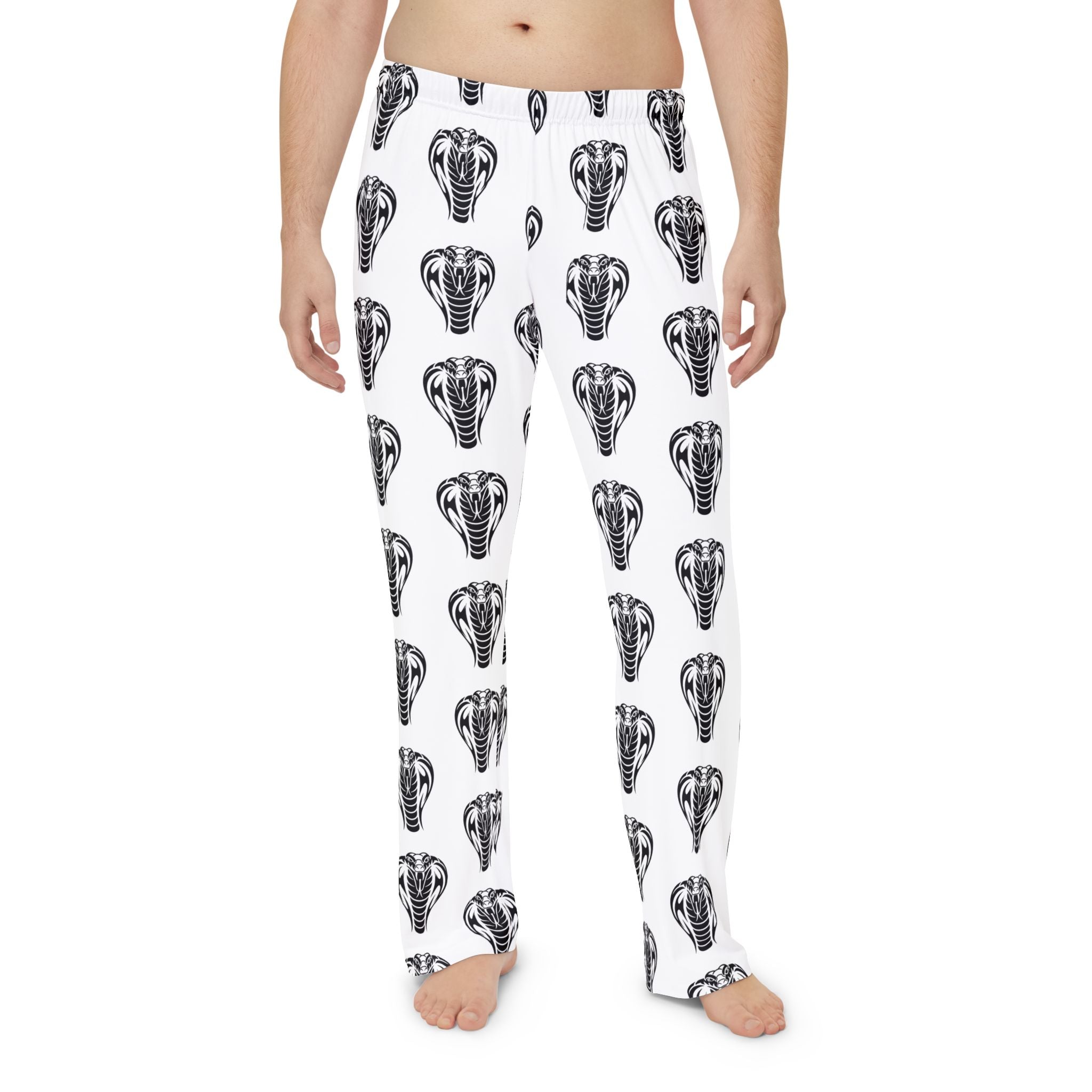 Cobra Pattern Pajama Pants — Men's Relaxed Lounge Sleepwear