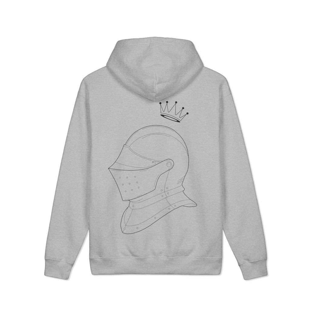 Warden One Valor Knight Helmet Hoodie — Minimalist Medieval Streetwear