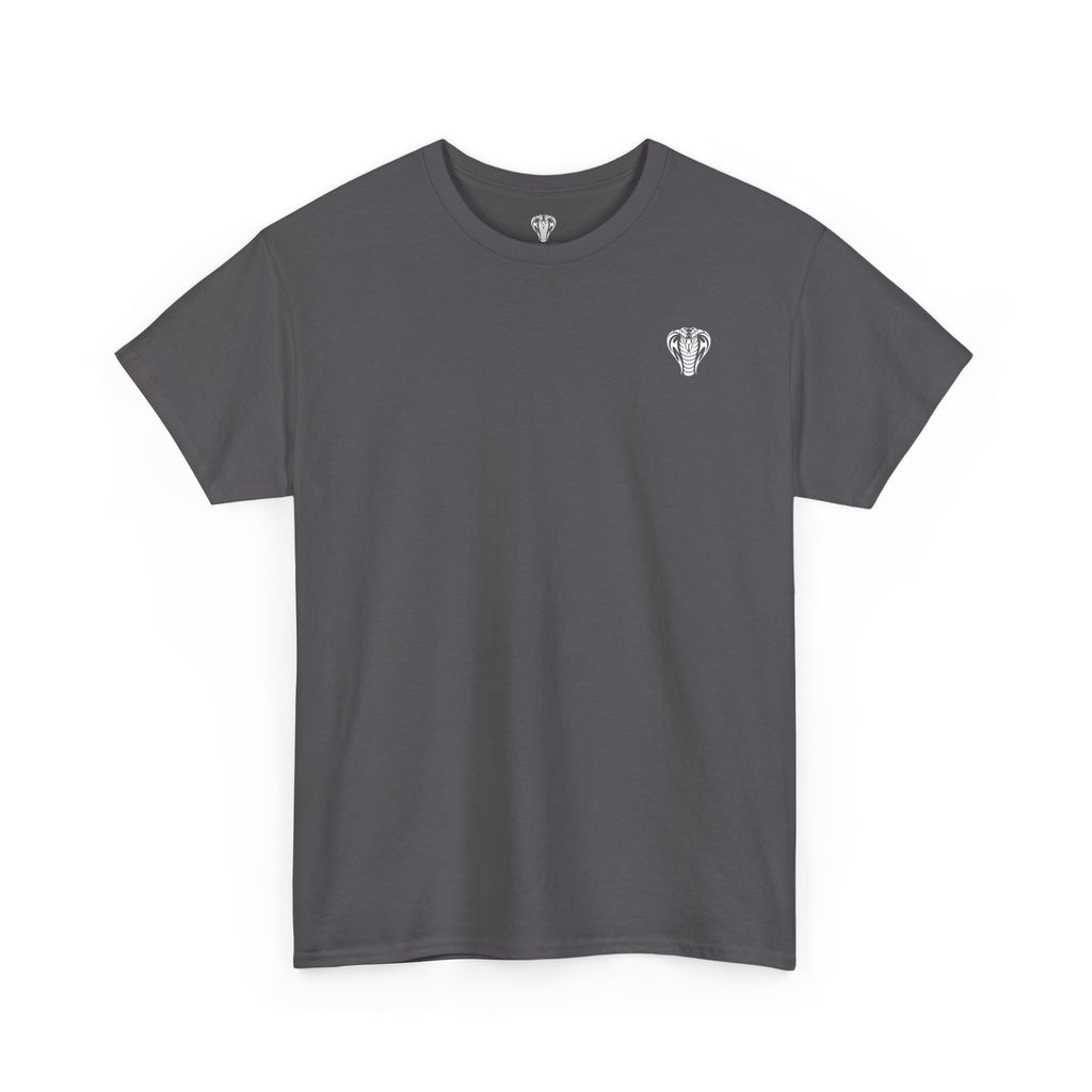 Valor Knight Warden One Tee — Minimal Crowned Knight Helmet Graphic T-Shirt
