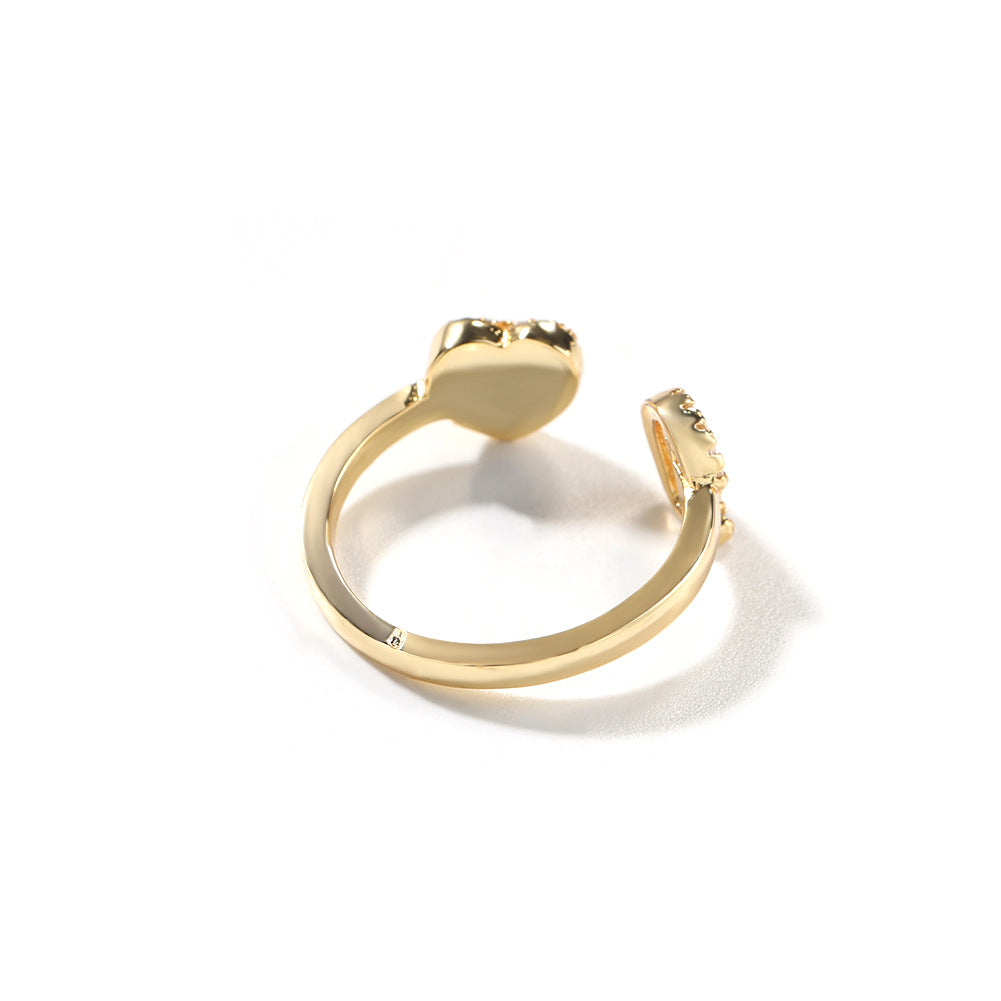 Cobra Heart-Letter Ring