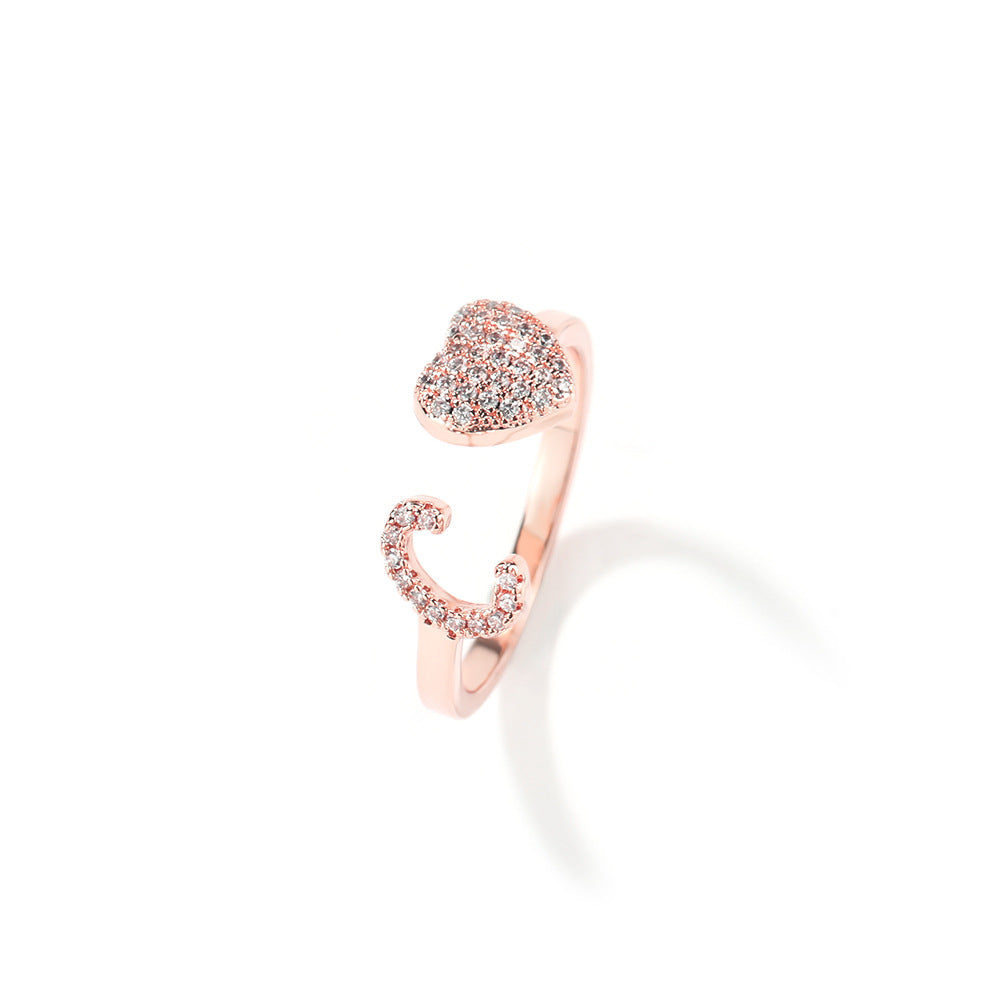 Cobra Heart-Letter Ring